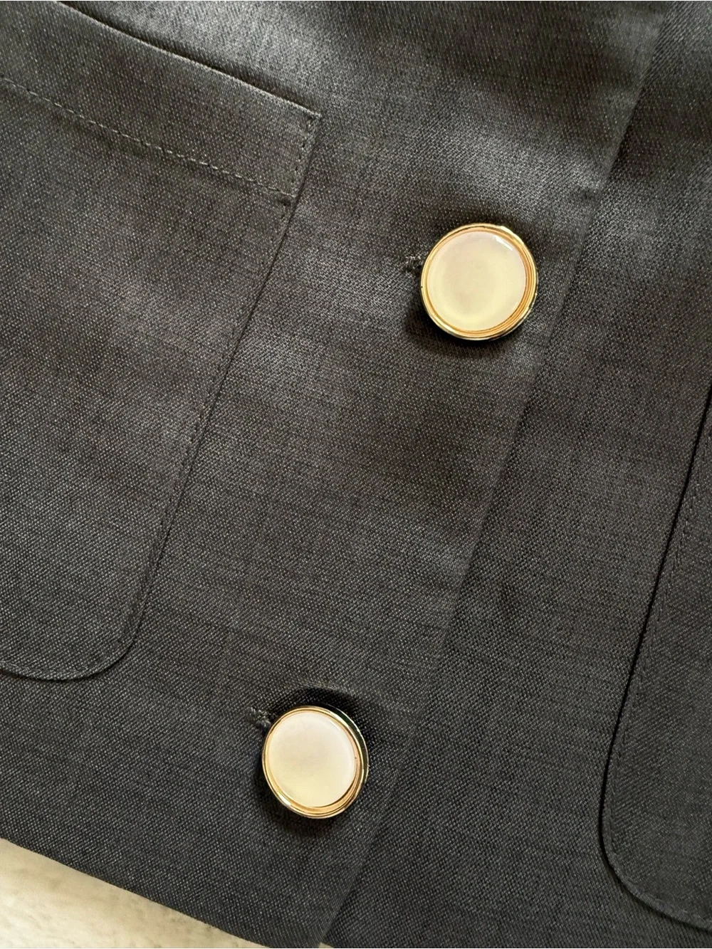 NWT Sleeveless Button-Front Vest in Charcoal Gray